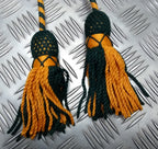 Pipers & Bugle Cord For Ceremonial Parade Dress 2 Tone Gold & Green With Tassels