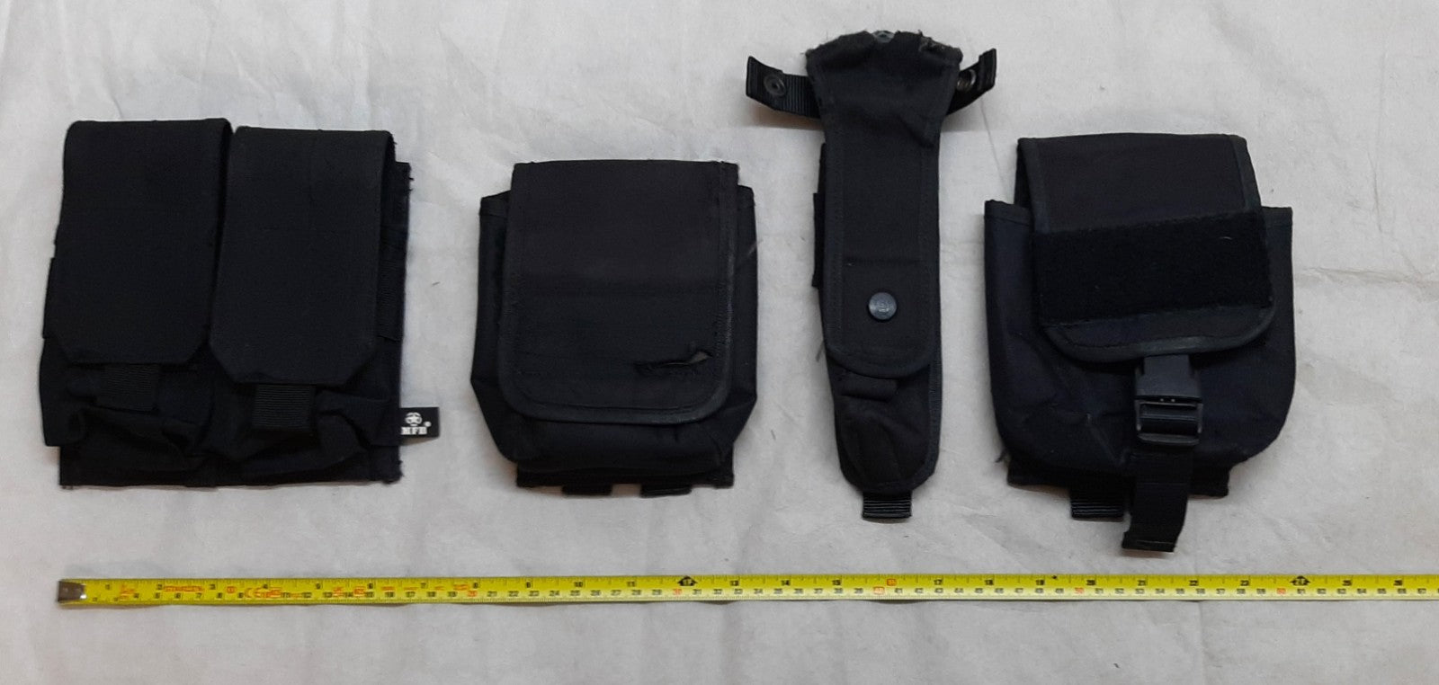 Black MOLLE Pouches Various Utility Ammo Baton Joblot of 4 Assorted Brands