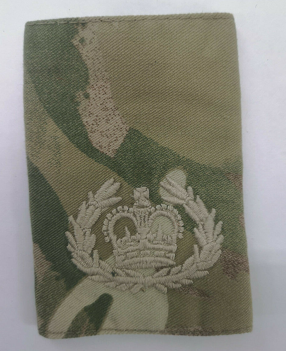 Genuine British Army, MTP Camo Regimental Quarter Master Sergeant Rank Slide