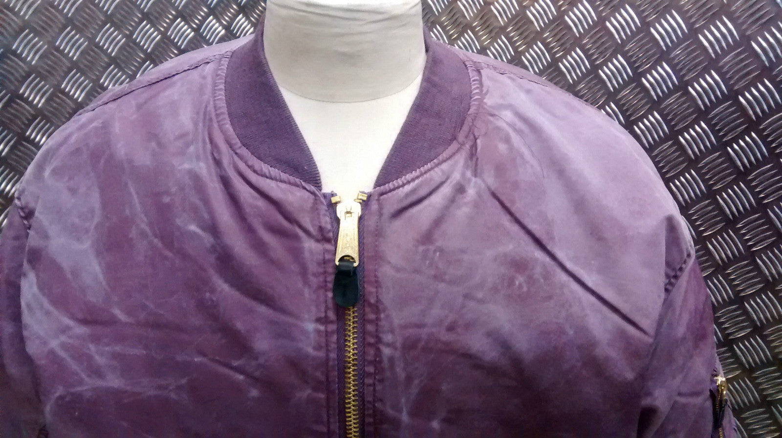 MA1 US Military Style Bomber Jacket Maroon Stone Washed - NEW