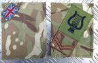 MTP Blanking Patches with Corps of Army Music & Chevrons TRF Patch British Army