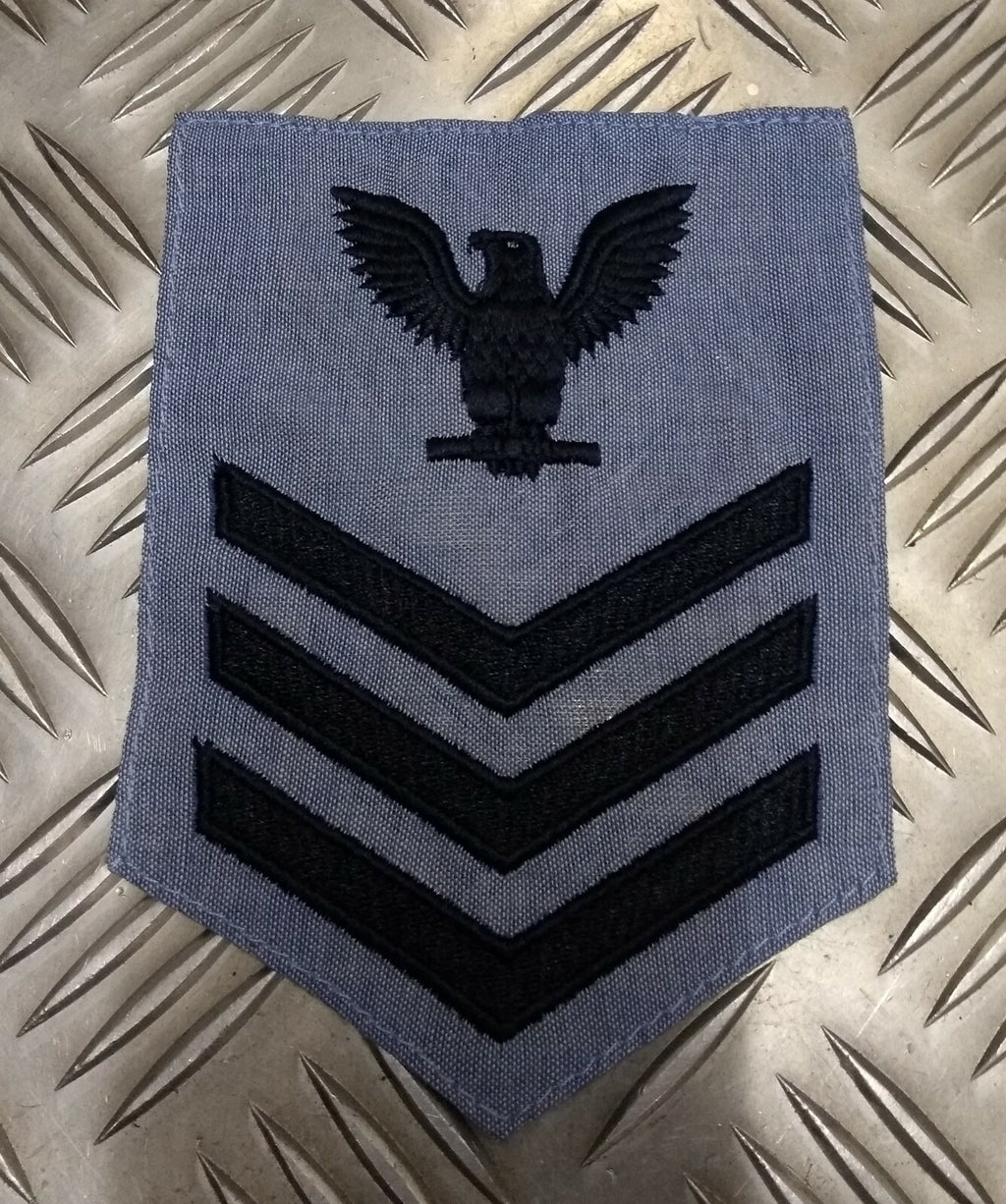 USA US Navy Vanguard Petty Offc. 1st Class 3 Chevron Eagle Patch Large NEW