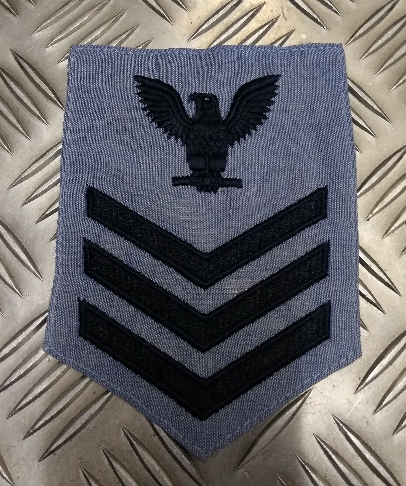 USA US Navy Vanguard Petty Offc. 1st Class 3 Chevron Eagle Patch Large NEW