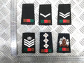 Royal Tank Regiment RTR Black Rank Slides Genuine British - NEW