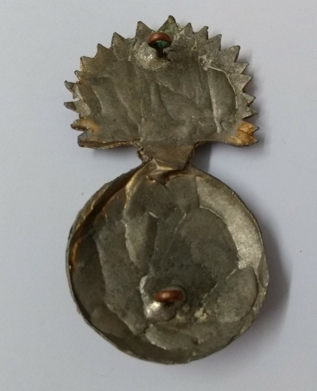 Vintage RWF ICH DIEN British Ornament Large Badge Royal Welsh Fusiliers