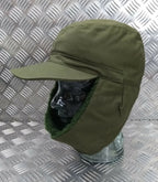 Genuine Swedish Army Olive Drab Green Cold Weather Dog / Trapper Hat 58cm DK1