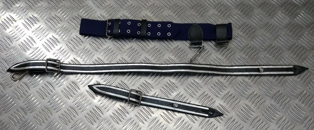 Style Old Pattern Navy Blue Belt & Braided Straps NRS3
