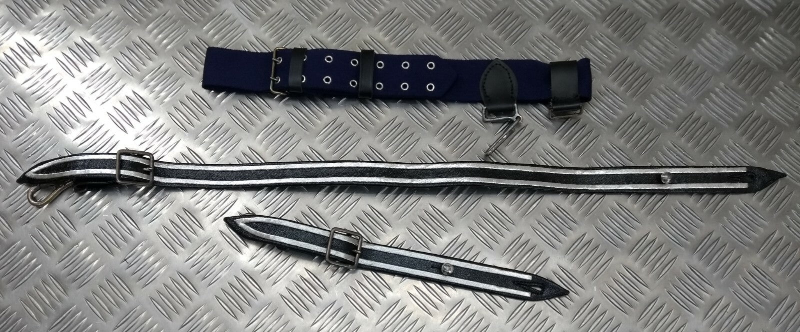 Style Old Pattern Navy Blue Belt & Braided Straps NRS3