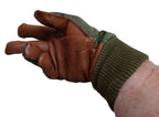 Aircrew Gloves RAF Royal Air Force & British Army 1980s Pattern Leather Palm Cotton Lined NOS
