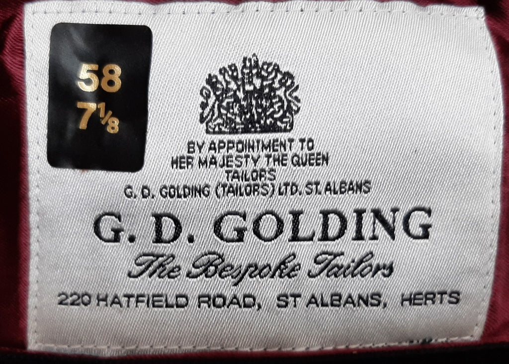 R.A Side Cap British Royal Artillery Officers Forage Hat G.D Golding Size 58cm