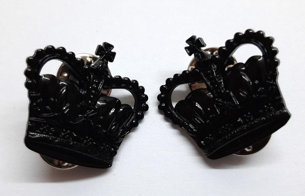 Irish Guards Rank Crowns Subdued Queens Crown British Army Officers Insignia