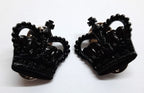 Irish Guards Rank Crowns Subdued Queens Crown British Army Officers Insignia