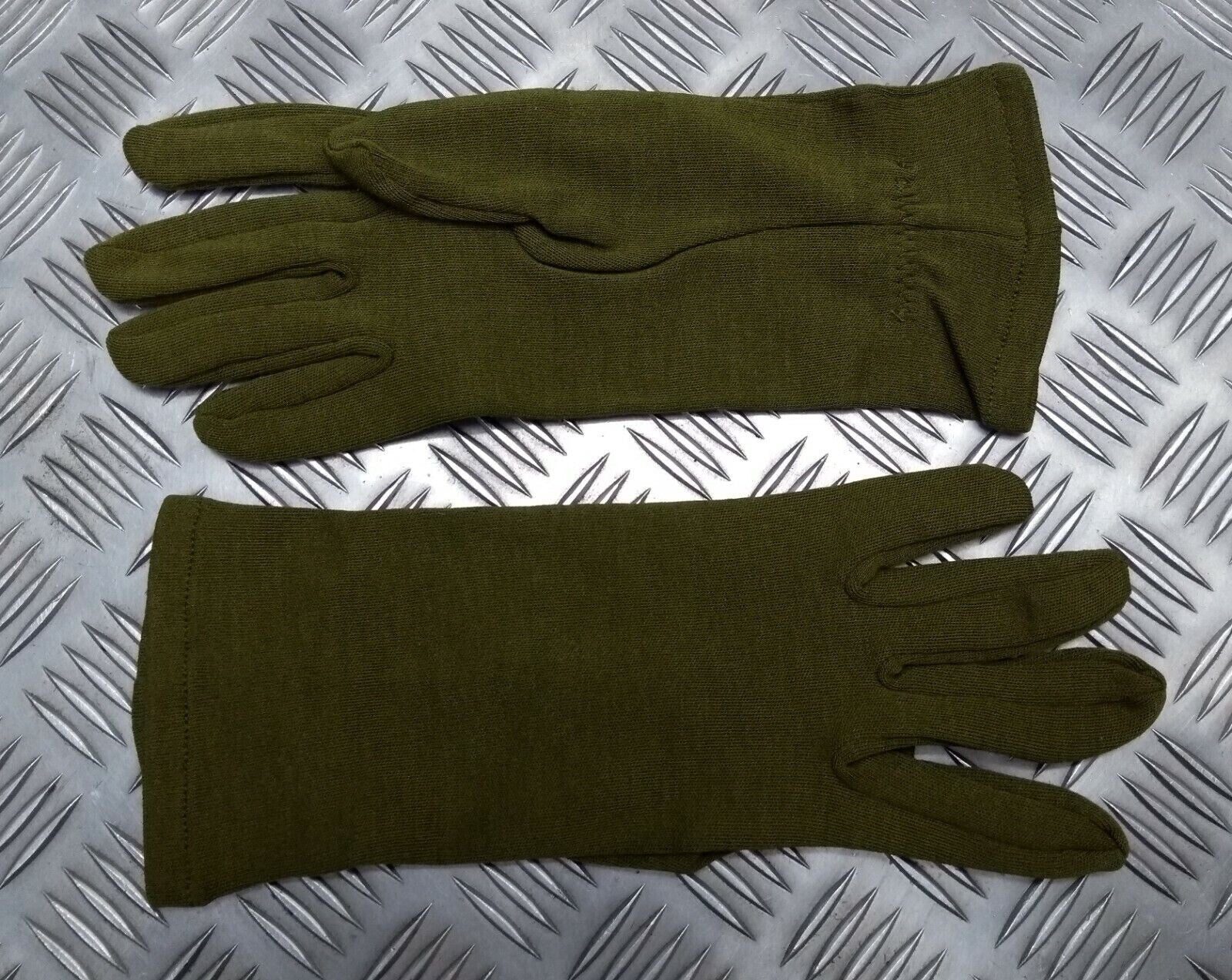AFV Crewmans Gloves Olive Green FR Fire Resistant Treated Fabric Size Medium