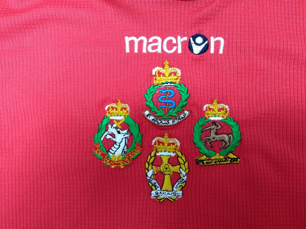 RAMC QARANC RADV RADC Macron Red Sleeveless Sport Shirt with Various Numbers