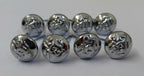 Guyana Leopard Insignia Obsolete Chrome Chinstrap Buttons Split Pin Buttons X8