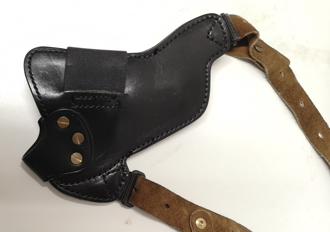 Price Western Leather Ruger Speed 6 Black Holster with Harness Shoulder Strap
