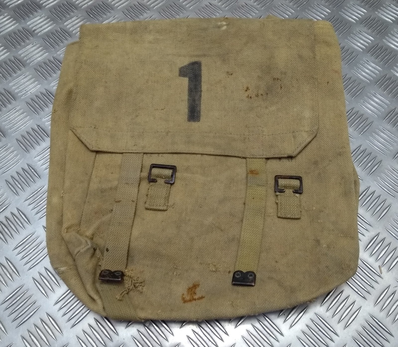Vintage Canvas Pack 1937 Pattern Khaki Webbing Heavy Use Grade 2