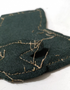 British Army Fad Sergeant Chevrons & Signaller Patch on Dark Green Felt