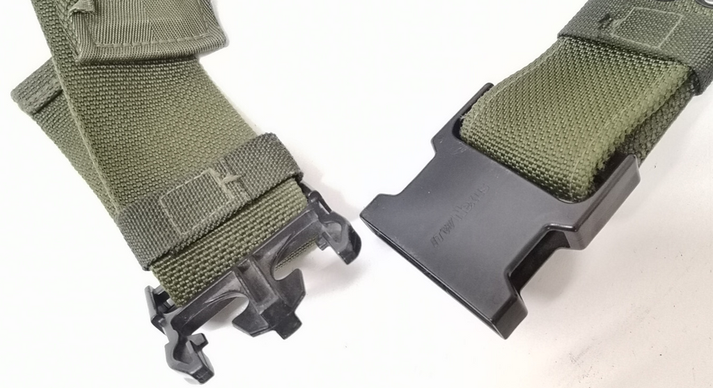 3 Army Webbing Belts British Green with Quick Release Buckles