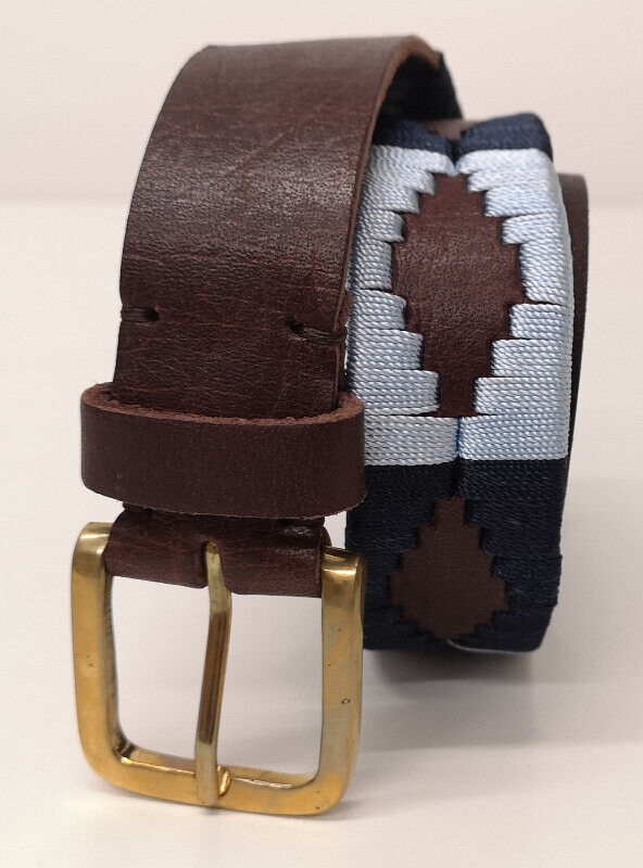 Leather Polo Belt with Brass Buckle Educational & Training Services ETS Size 30"