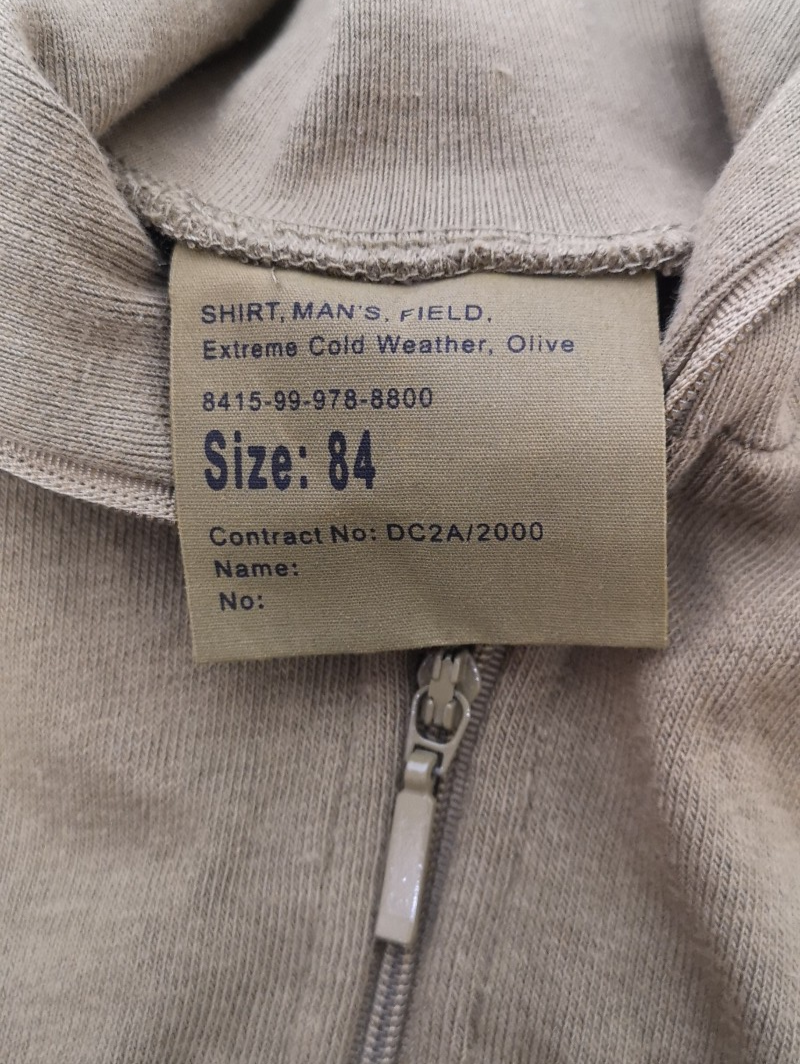 Olive Green Extreme Cold Weather ECW Field Shirt Thermal Base Layer Top 84cm