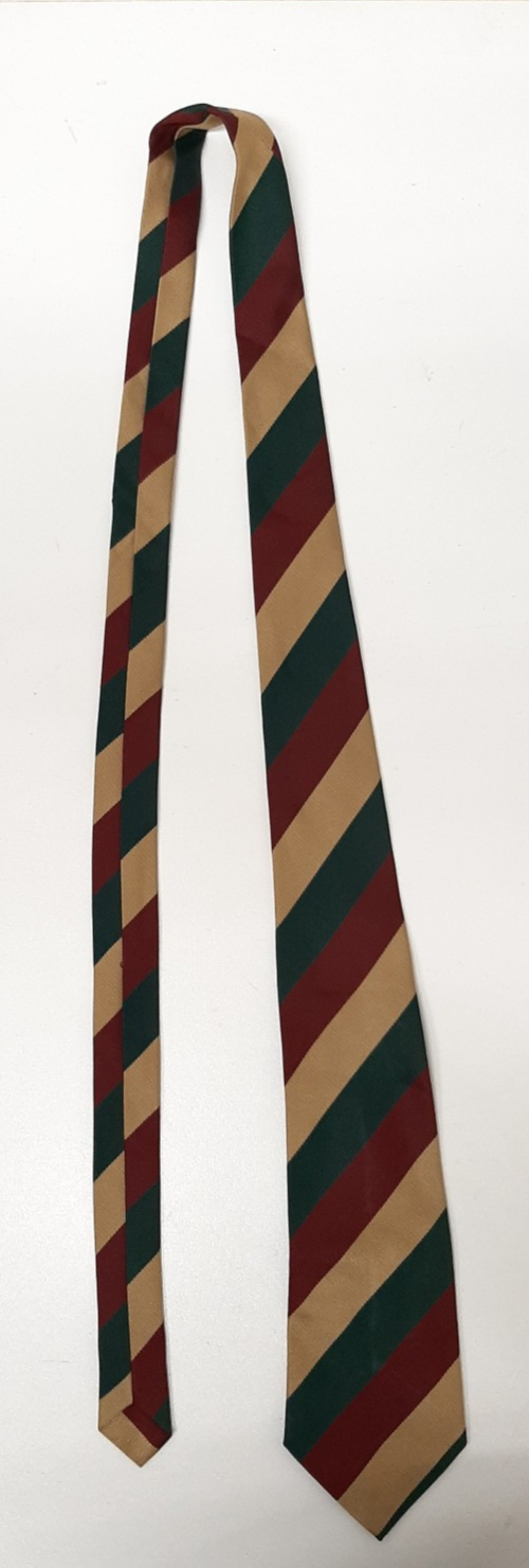 Mercian Regiment Cerise Red Buff Green Dress Tie Made In England by C.H. Munday