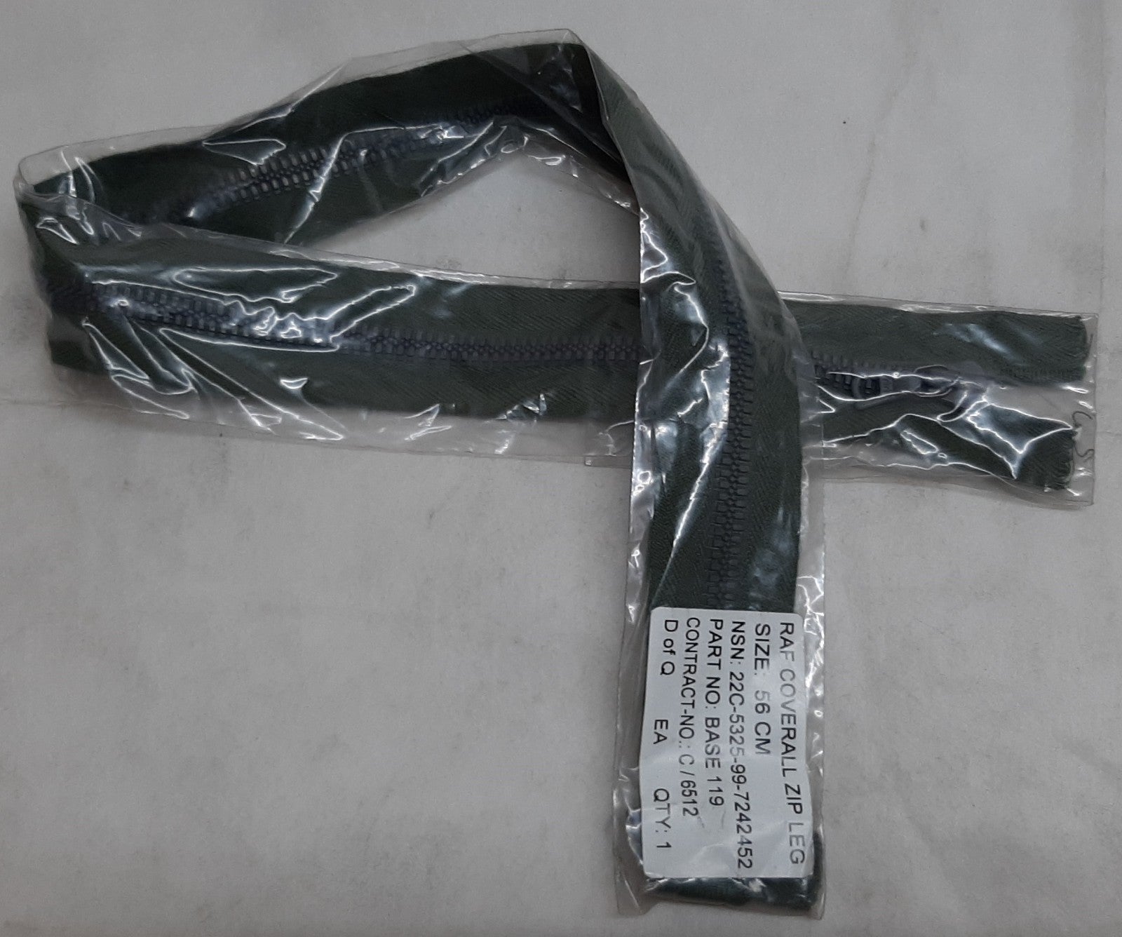 RAF Royal Air Force RIRI Zipper For Air Force Coverall and Flying suit Air / Ground Crew 56cm