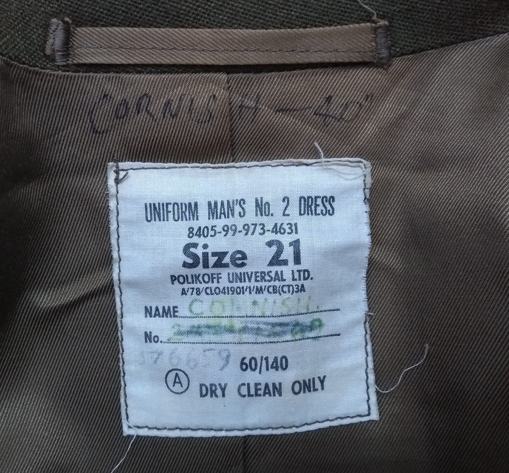 No2 Dress Jacket Old Pattern Ofc SD Jacket Royal Corps of Signals