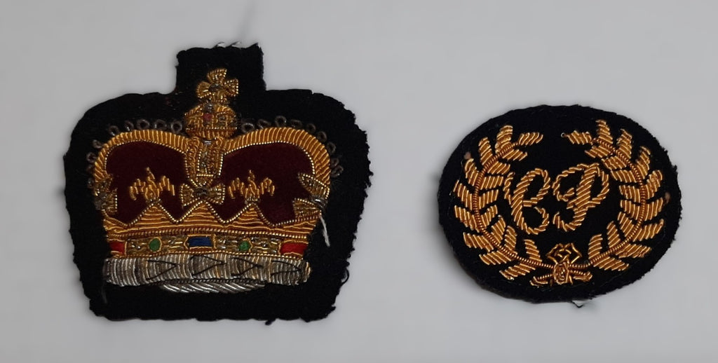 Army Close Protection and British Royal Crown Hand Embroidered Insignia patches