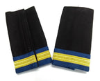 Shoulder Slides RAF Royal Air Force Hook & Loop Epaulettes A/F With Gold Bars