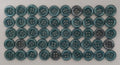 50 Vintage Buttons 4 Hole Shirt / Shank Anchors Pearlesque Jade 10.8mm NOS