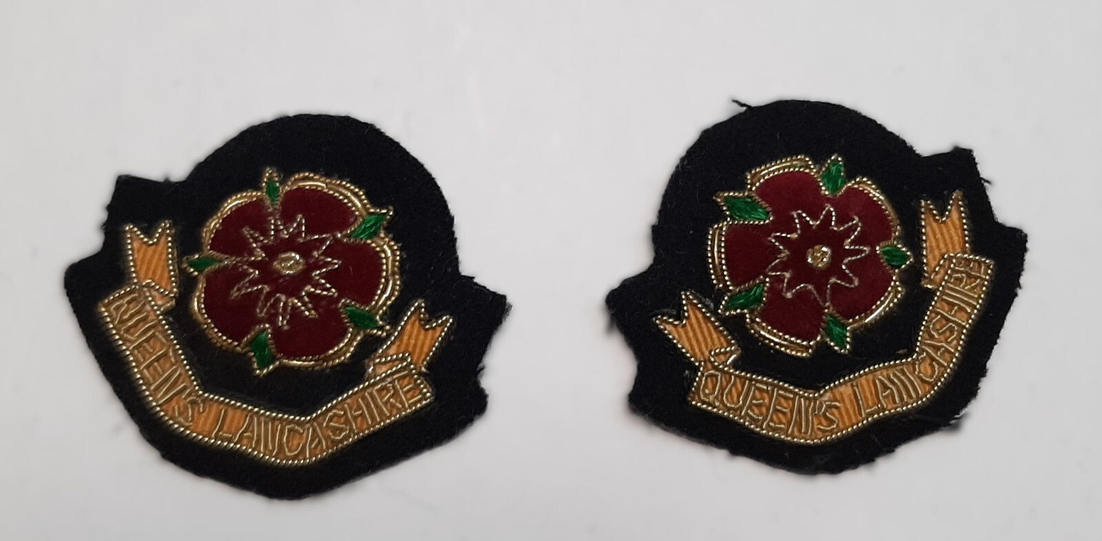 QLR British Army Hand Embroidered Queens Lancashire Regiment Insignia Patches