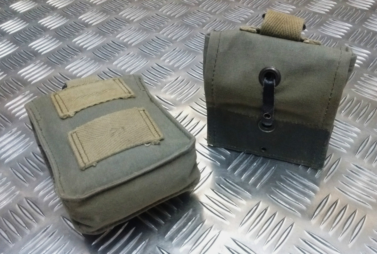 Genuine Vintage French F2 Ammo / Medic Canvas Pouch Green