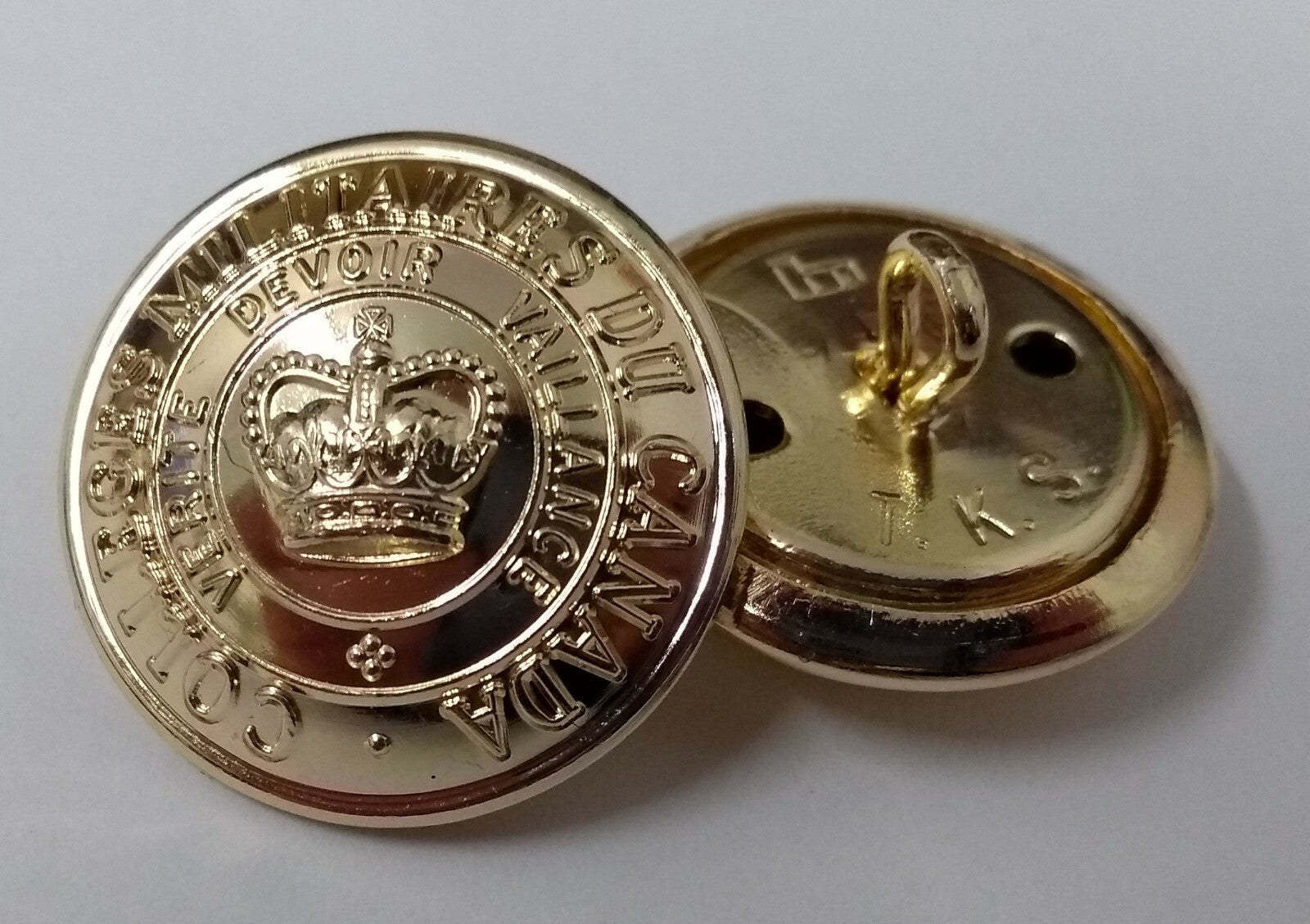 Genuine Canadian RMC CMR College 25mm Large Dress Buttons NEW