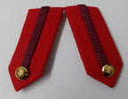 SNR Rank Gorgets Scarlet Red Melton & Maroon Braid Detail For Senior Officers