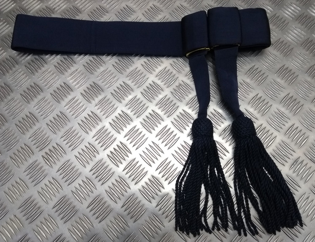 Navy Waist Sash With Tassels For Ceremonies Parades Dress