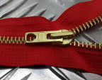 17.5cm Closed End Metal Red Zip Zipper