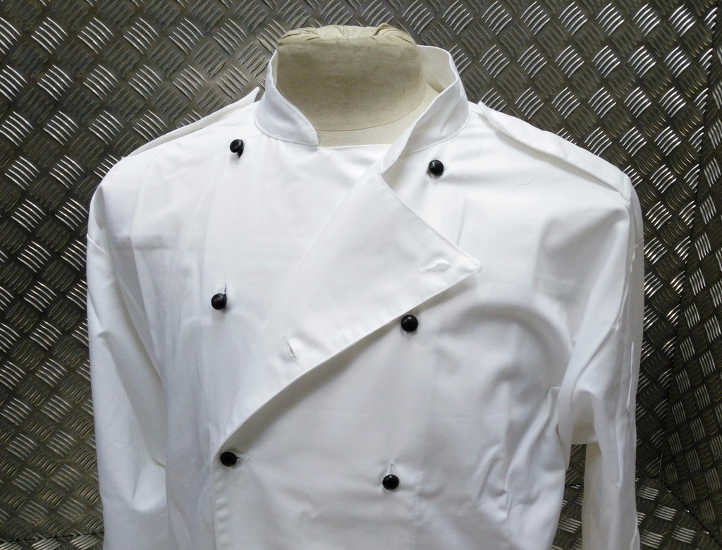 Genuine British Royal Navy Chefs Whites Top Neckerchief & Hat Set - All Sizes