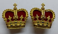 British Crowns Rank Insignia Royal Crown With Red Cushion & Clutch Pins