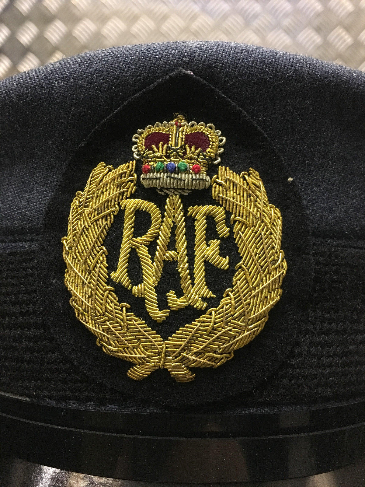Band Hat RAF Royal Air Force Blue Grey Colour Womans Bands Cap With Badge Assorted Size's