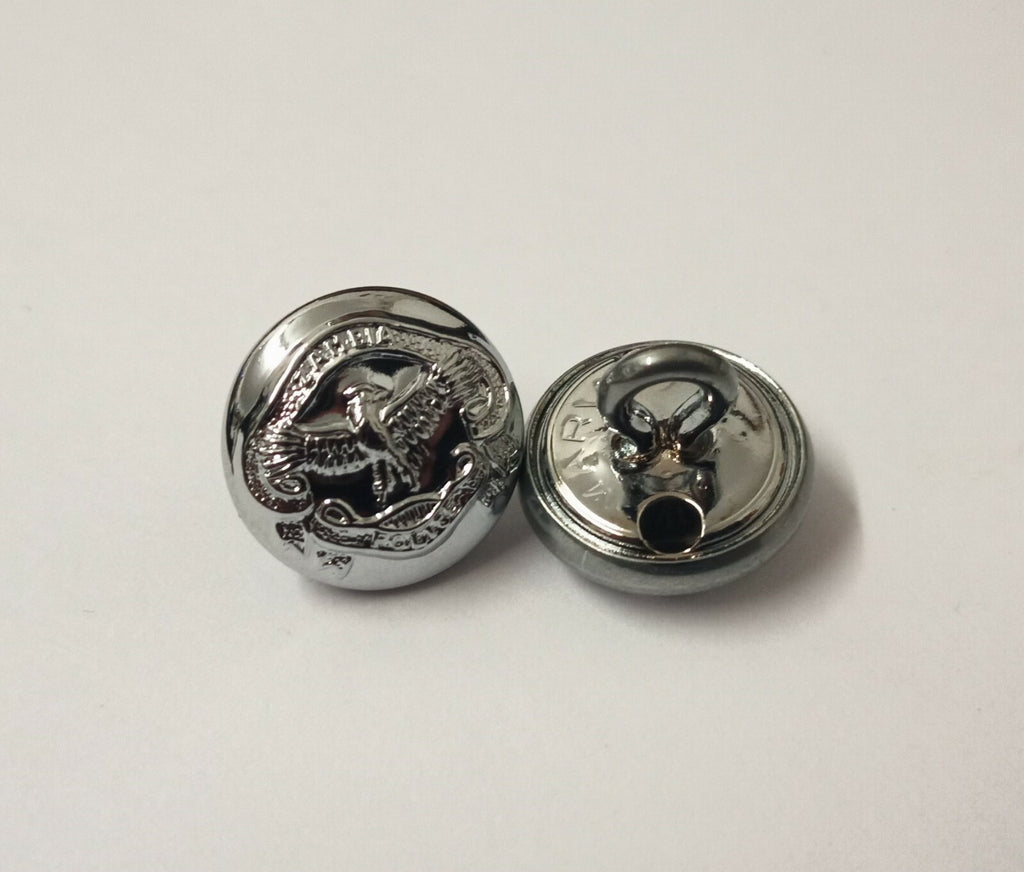 Genuine Zambian Issue Security Force Insignia Silver Buttons 13mm V742 X6