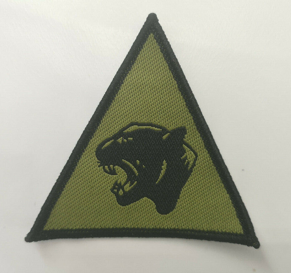 Genuine British Army 19th Light Brigade Black on Green Panther TRF Badge