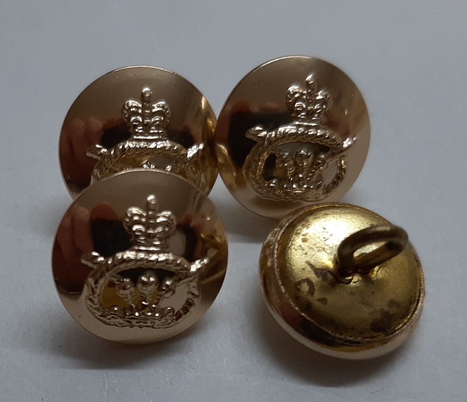 Staffordshire Small Buttons for British Dress Hat / Cap Size 22L