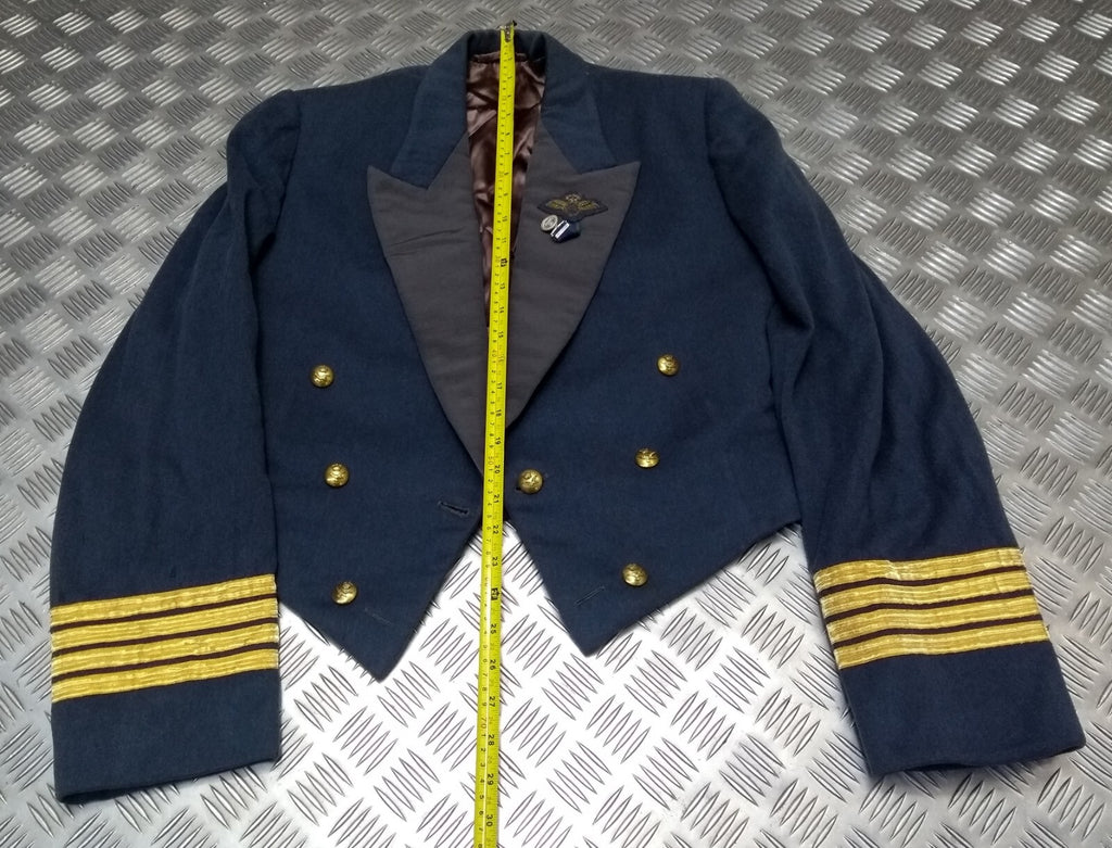 RAF Royal Air Force Vintage Mess Jacket Airforce Blue Grey OFC With Braided Cuffs