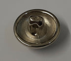 Vintage Buttons Half Dome Ring Back Silver Coloured 22L Hi Sheen X4 ASBT305