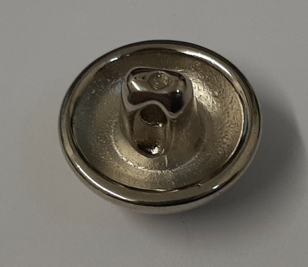 Vintage Buttons Half Dome Ring Back Silver Coloured 22L Hi Sheen X4 ASBT305