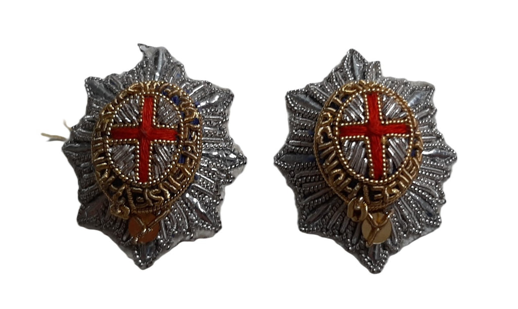 Blues & Royals Rank Stars (Gold / Silver) Hand Embroidered H/E Insignia 1 Pair