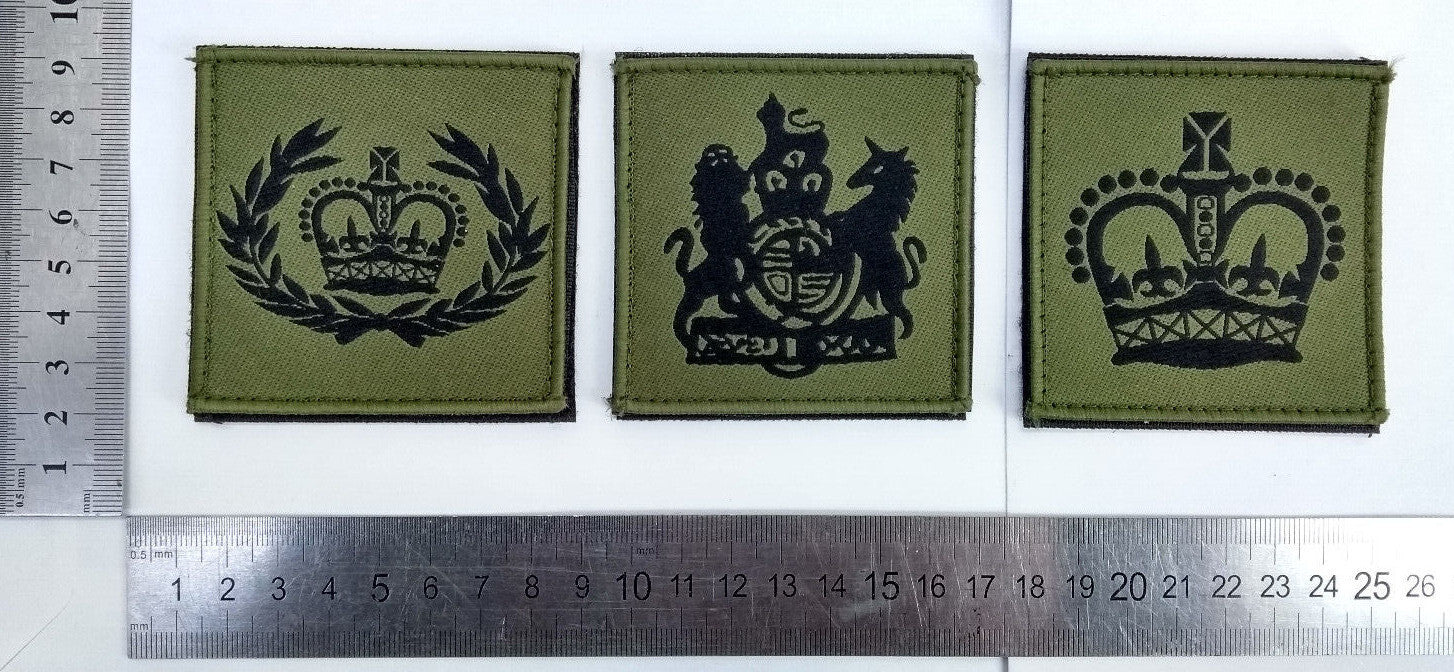 Genuine British Issue Green Rank Patches / Badges Assorted Ranks- NEW