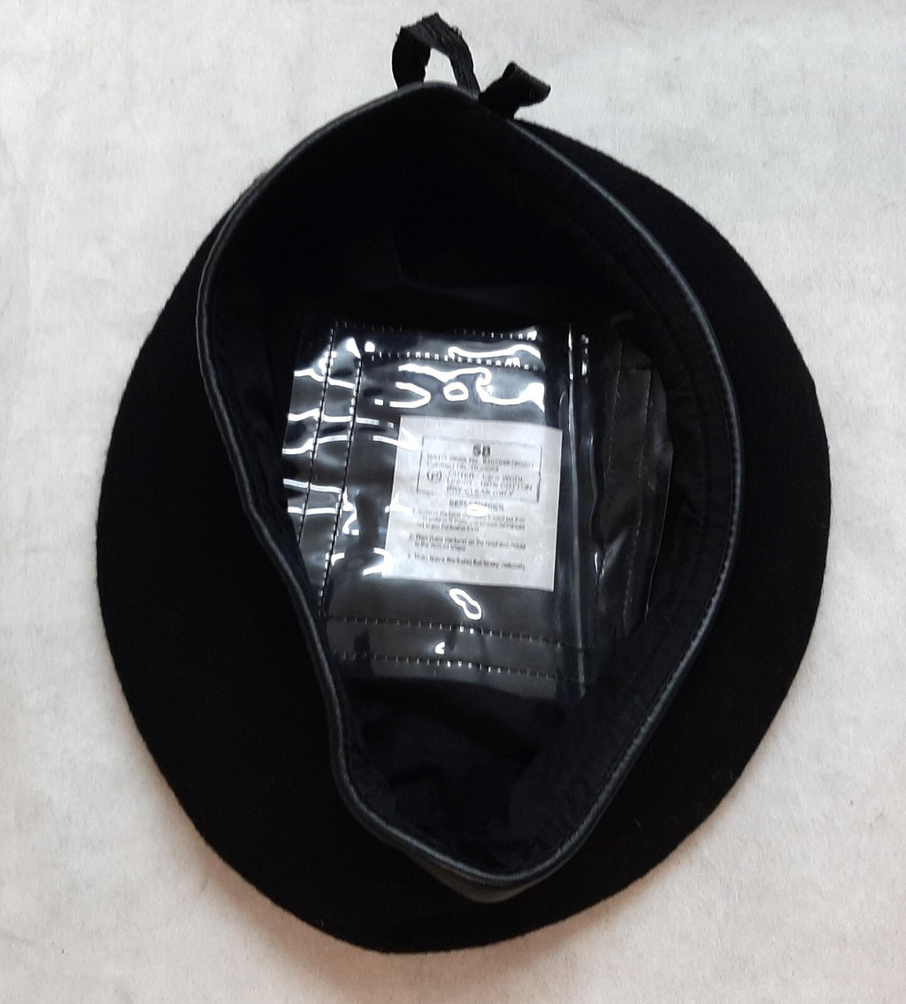 Wool Beret British Army RTR Tank Regiments Pattern Leather Rim Black Colour 58cm