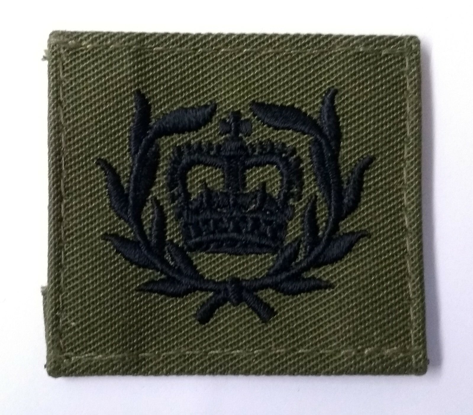 Genuine British Royal Marines CQMS QMSI Green Rank Patch Olive Drab RM